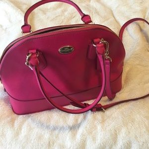 NWT Coach Pink Cora Dome Satchel